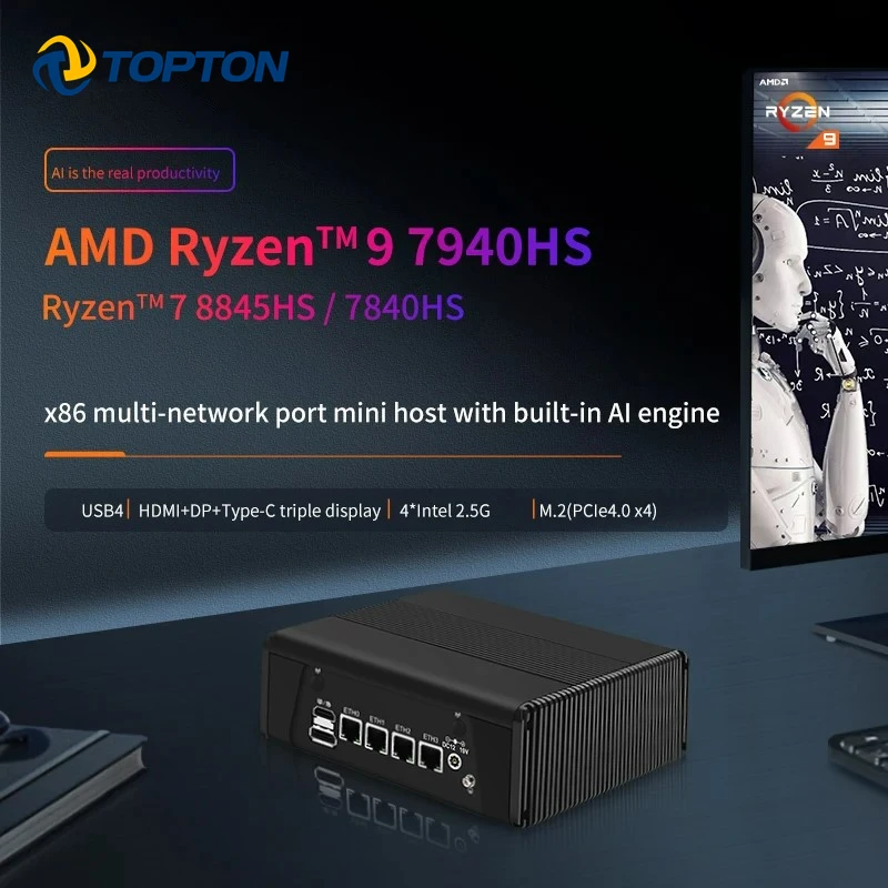 Super Deal Mini Soft Router AM - Amd Ryzen 7 7840Hs Mini Pc recension och pris