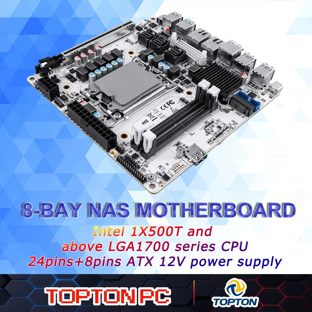 8-Bay NAS Mini ITX Motherboard - Lga1700 Itx Motherboard Ddr5 recension och pris