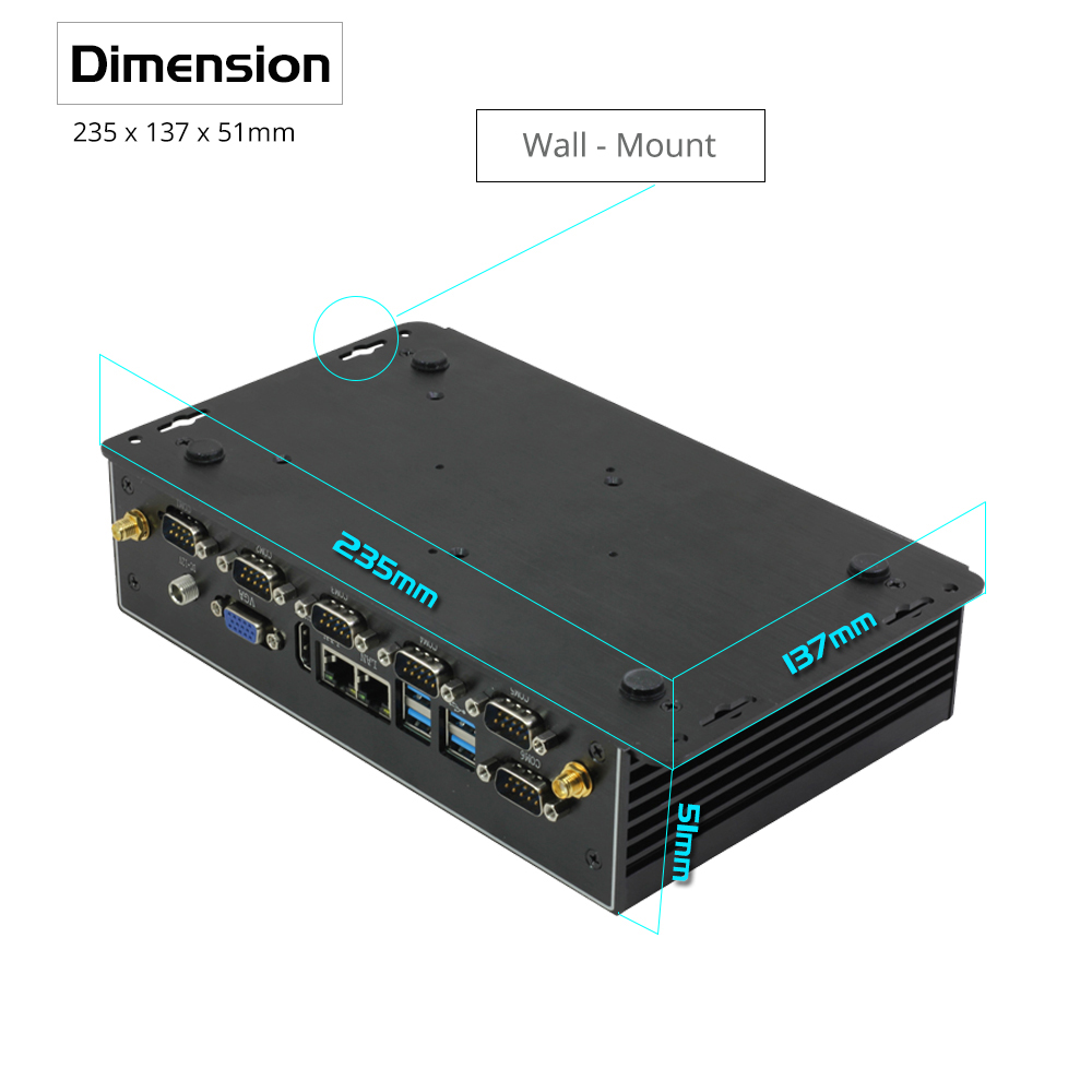Mini Industrial PC Fanless Dua - Fanless Industrial Pc Rs485 Core I7 recension och pris